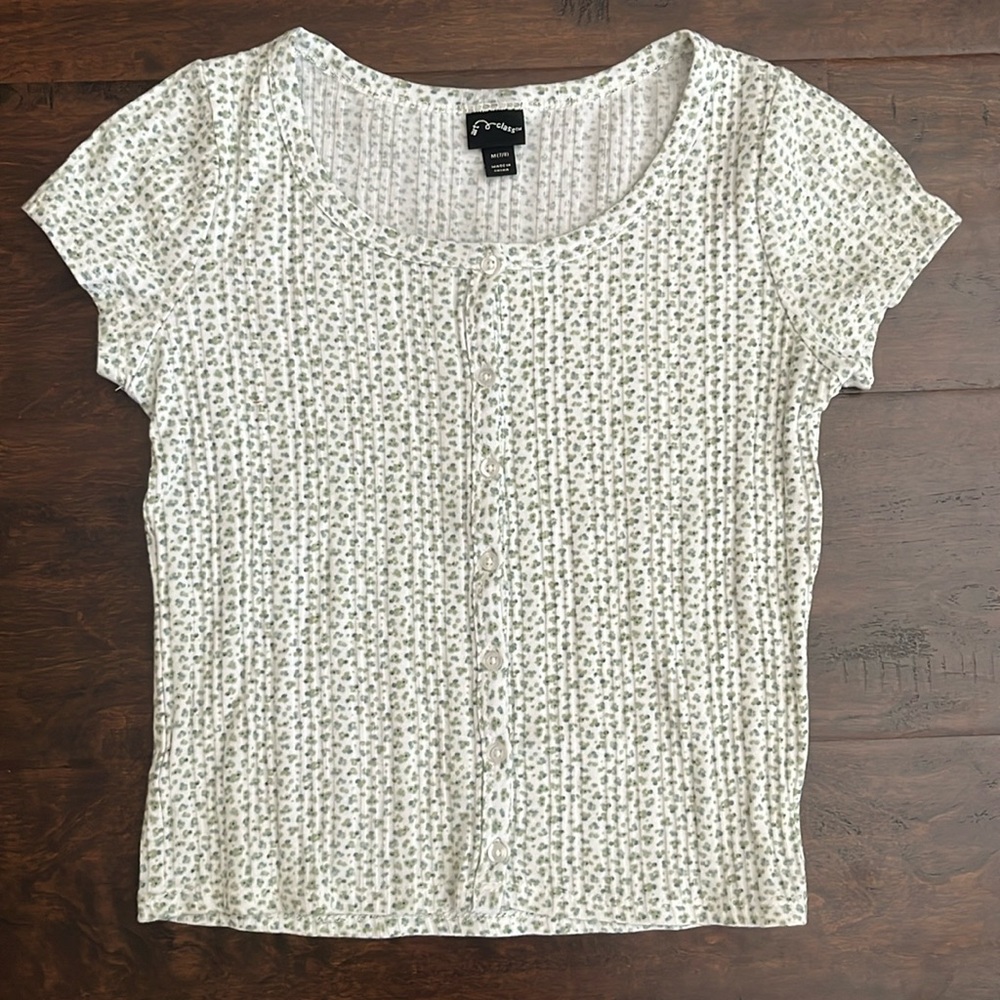 Cute girls Art Class button-down top